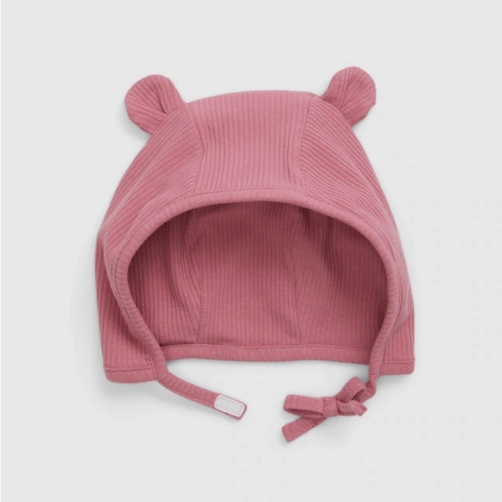 Pink Kids Bear Ear Hat